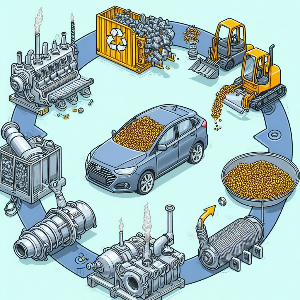 Infografika: cyklus recyklace katalyzátoru