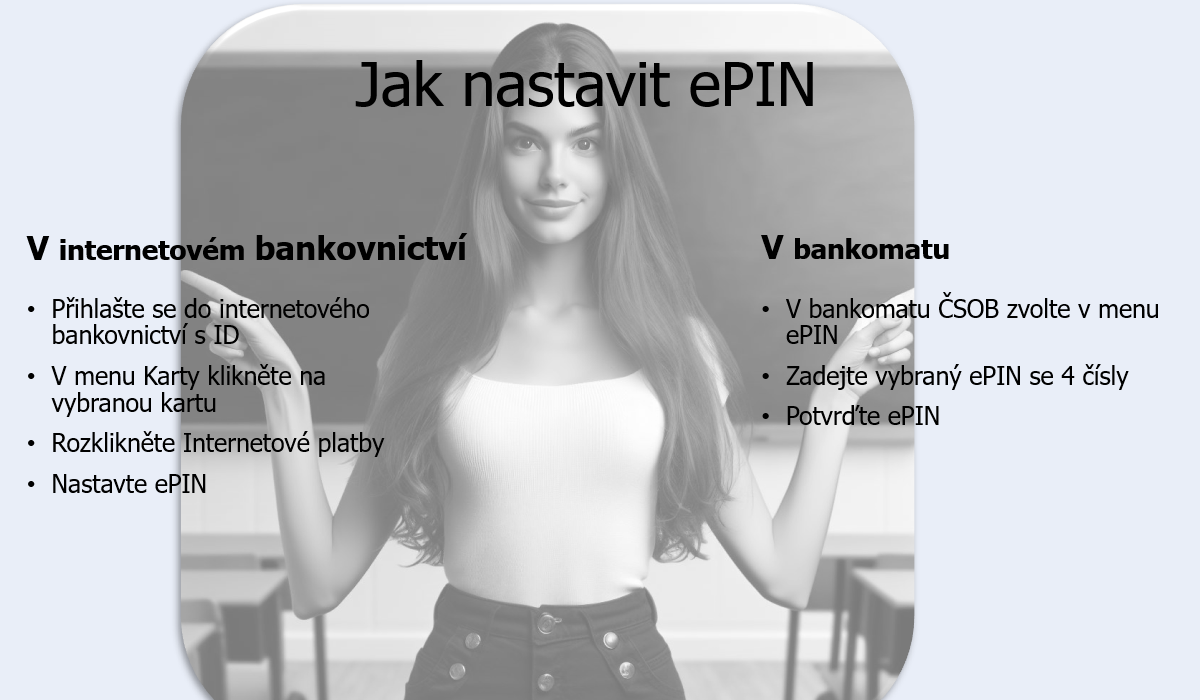 Infografika: jak nastavit ePIN
